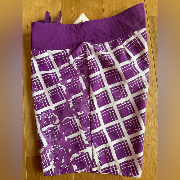 Y2K Body Glove Board Shorts Women’s Purple & White NEW - Picture 5 of 9